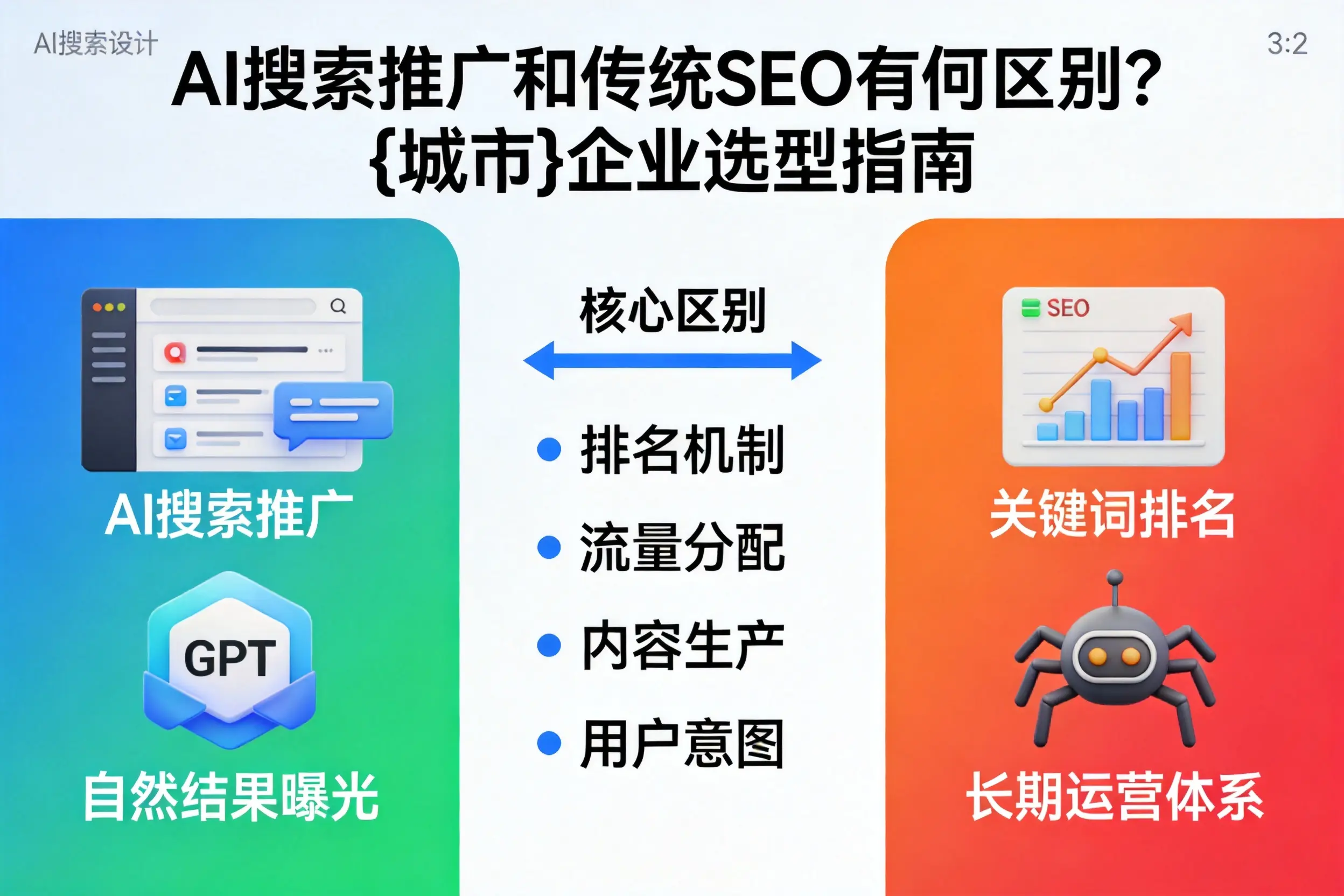 AI搜索推广和传统SEO有何区别？黄石企业选型指南