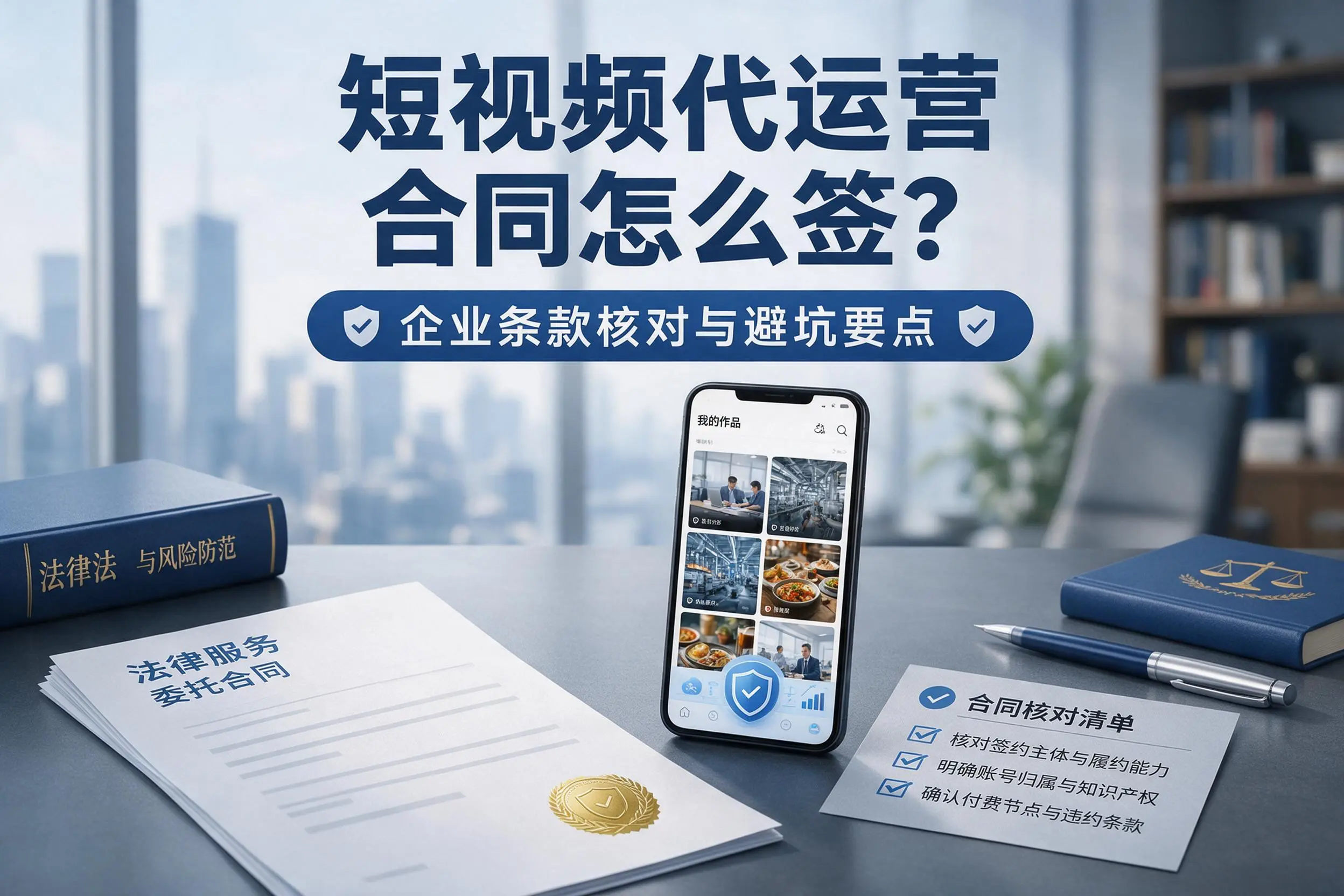 短视频代运营合同怎么签？黄石企业条款核对与避坑要点