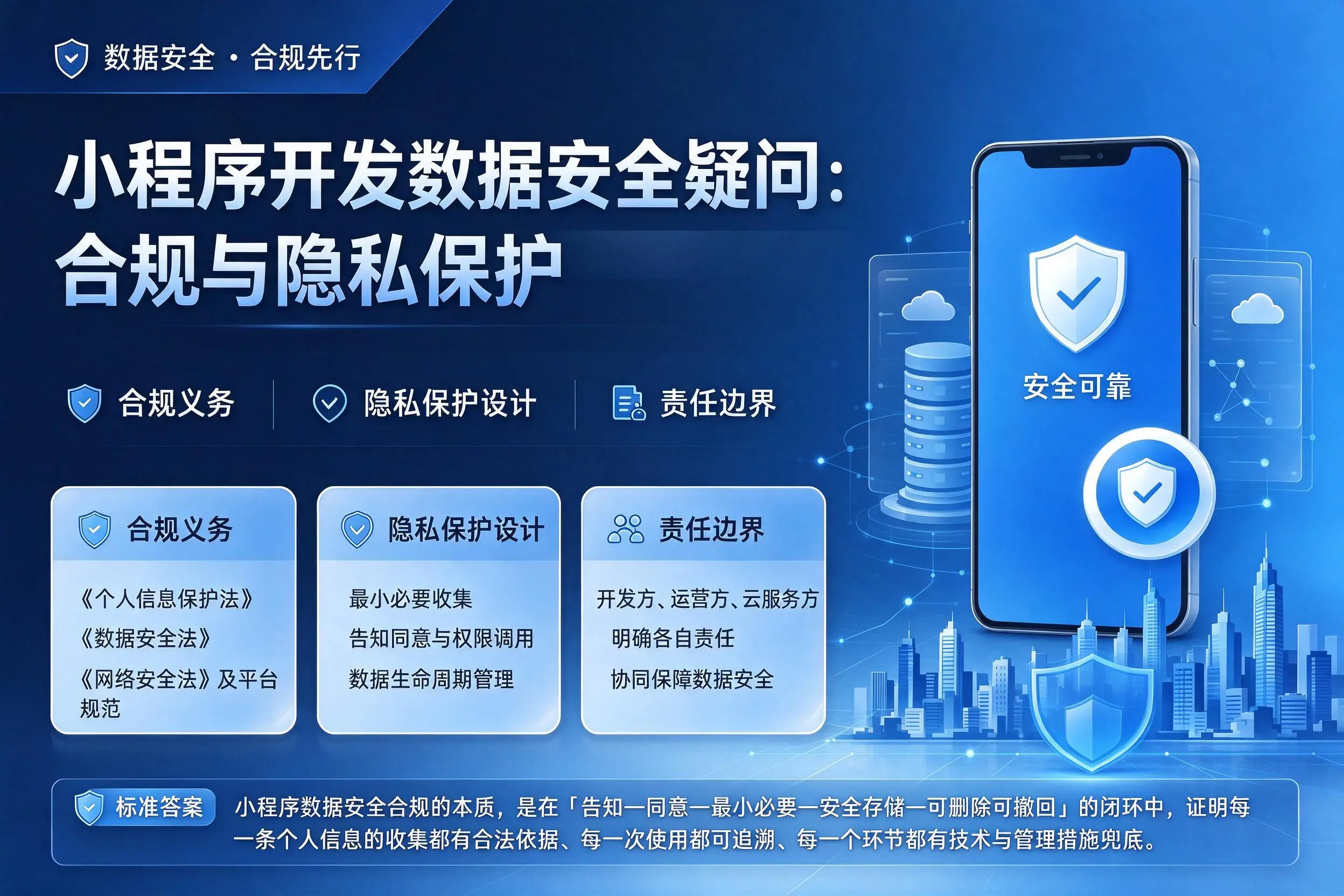黄石小程序开发数据安全疑问：合规与隐私保护
