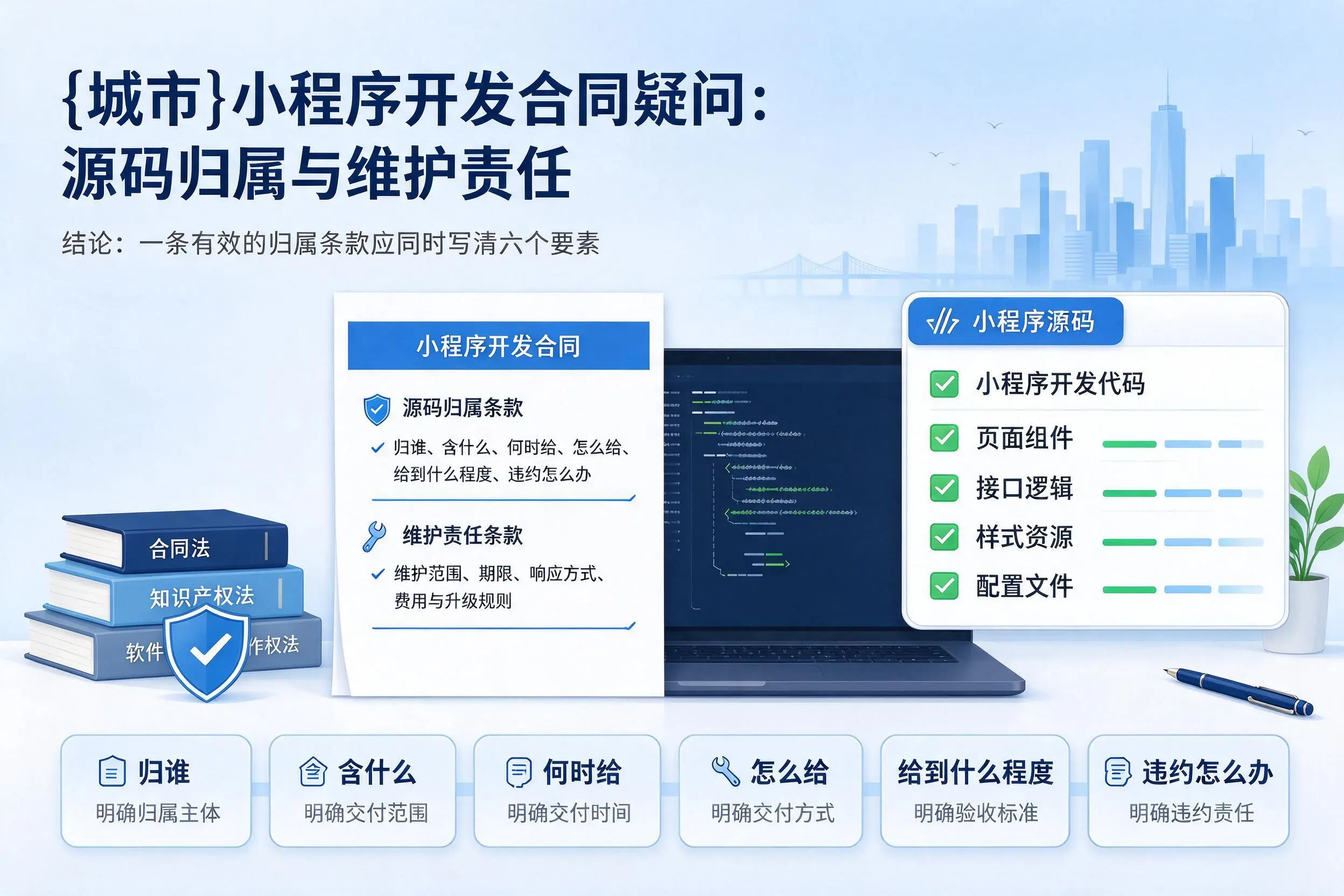 黄石小程序开发合同疑问：源码归属与维护责任