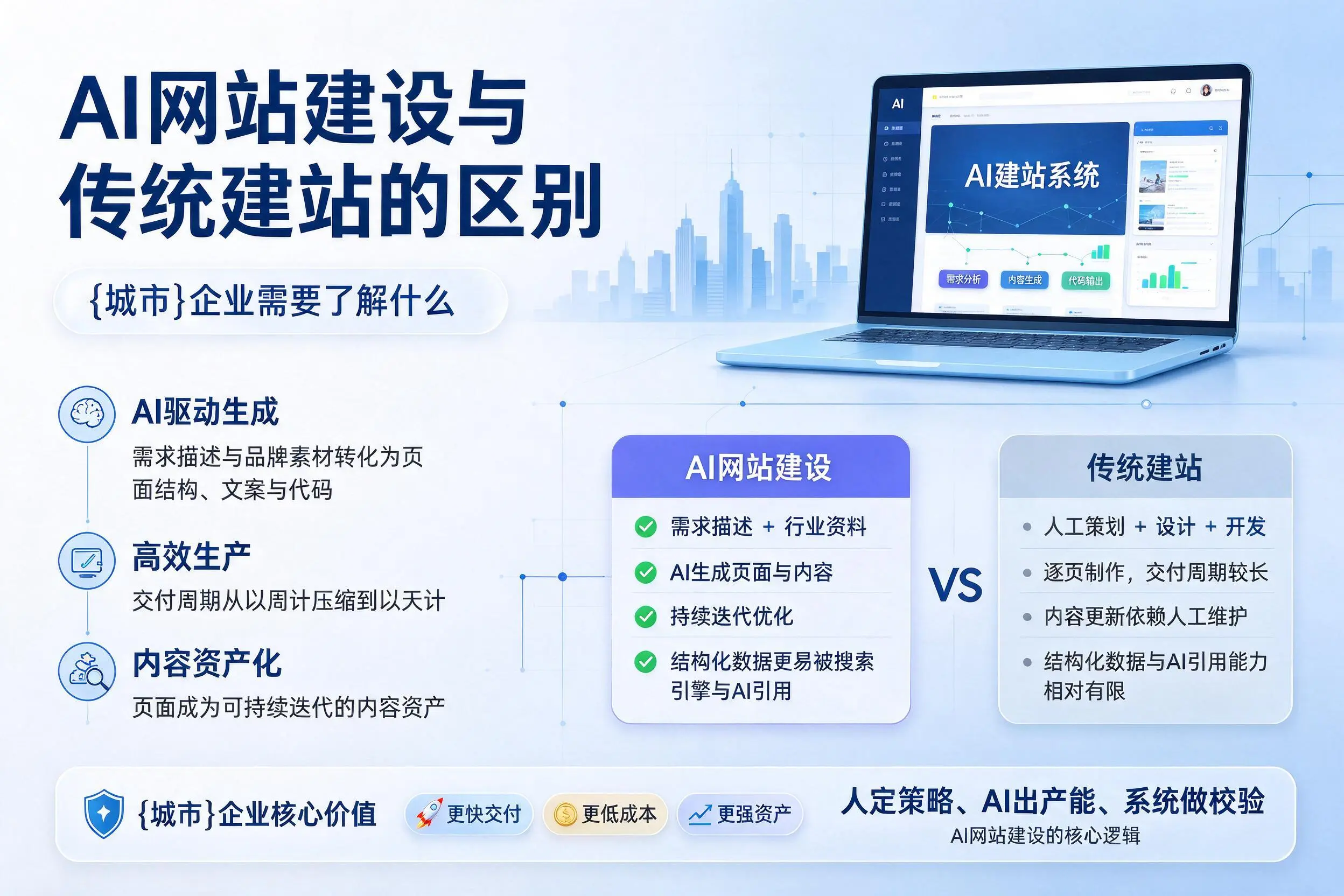 AI网站建设与传统建站的区别，黄石企业需要了解什么