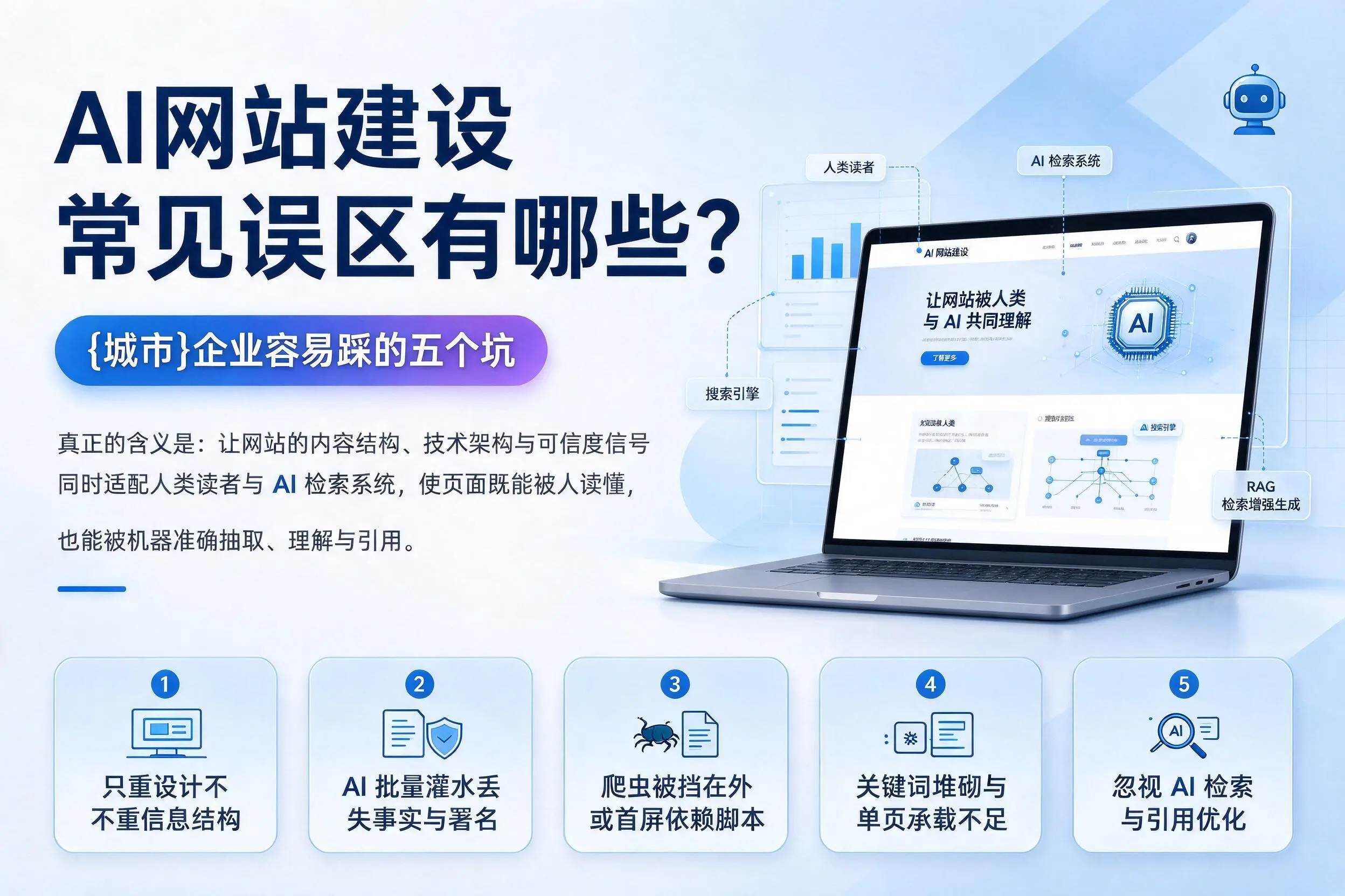 AI网站建设常见误区有哪些？黄石企业容易踩的五个坑