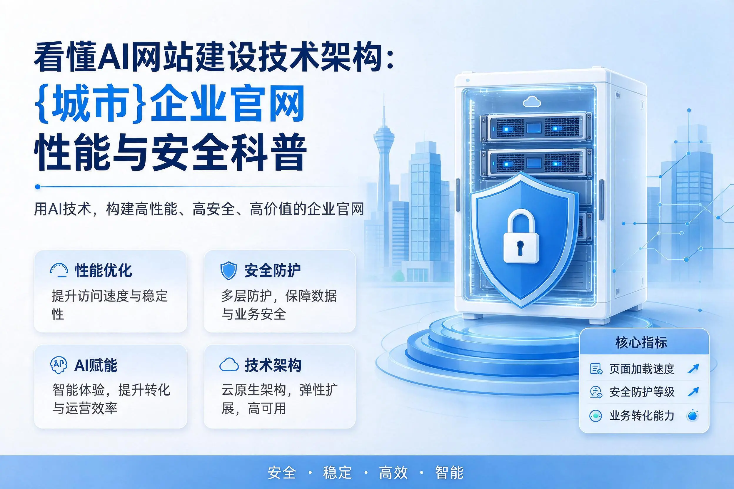 看懂AI网站建设技术架构:黄石企业官网性能与安全科普