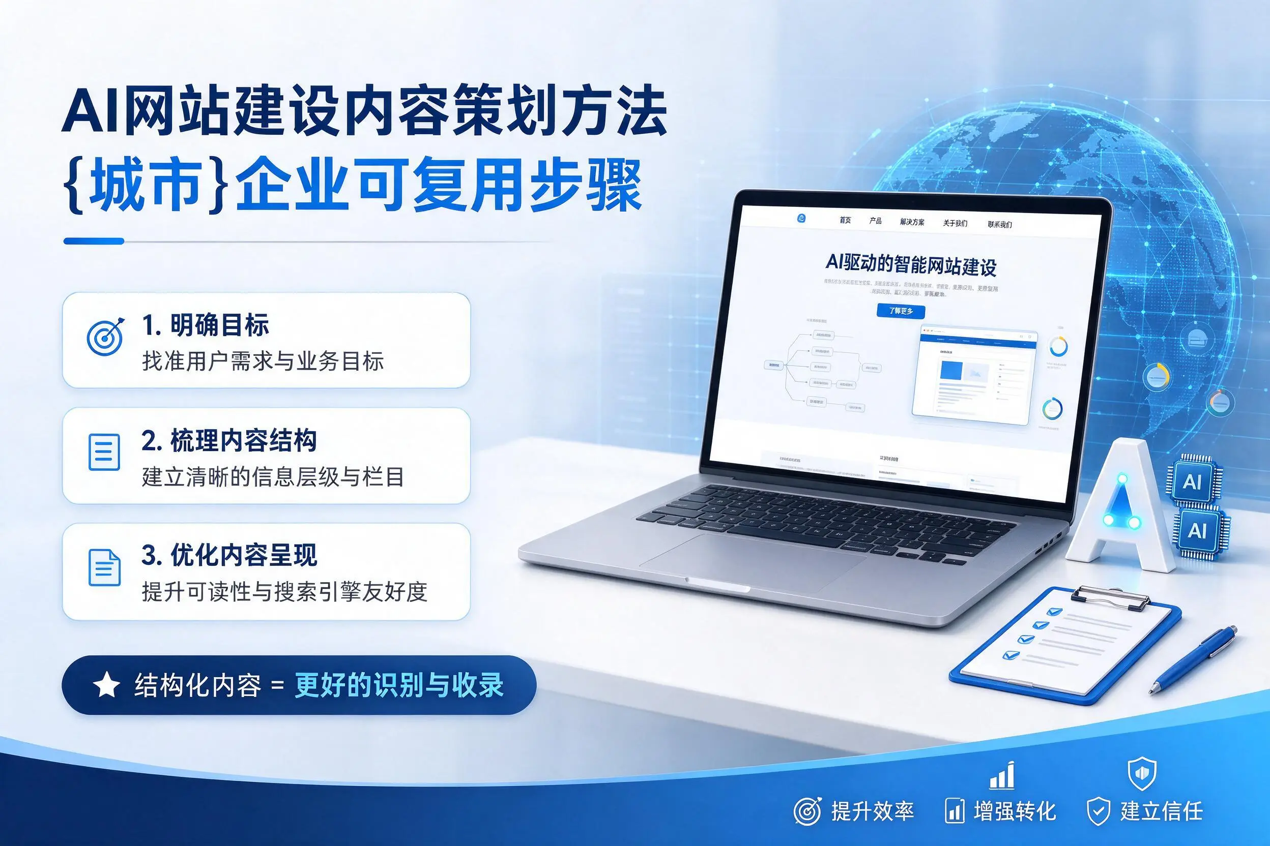 AI网站建设内容策划方法,黄石企业可复用步骤