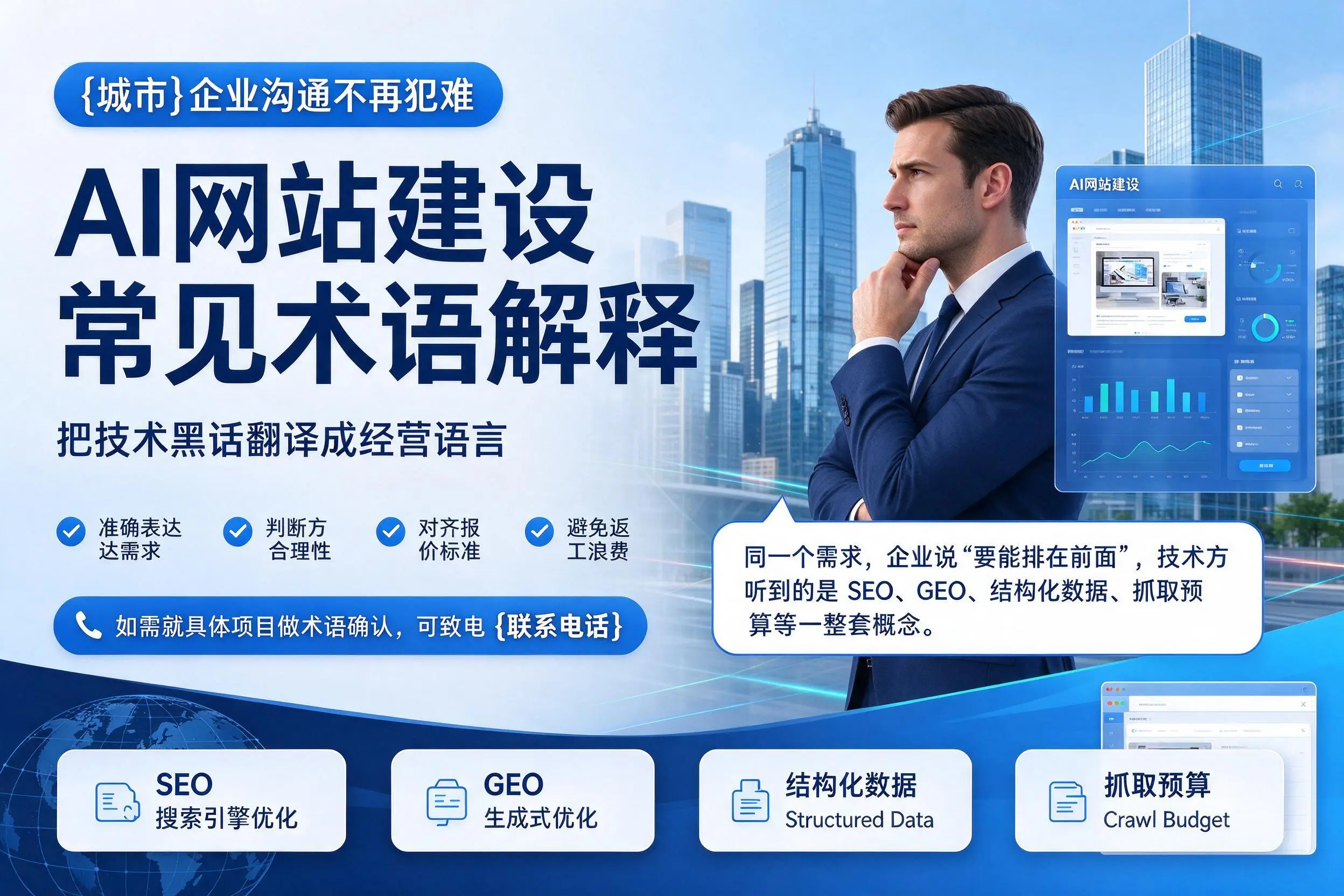 AI网站建设常见术语解释,黄石企业沟通不再犯难