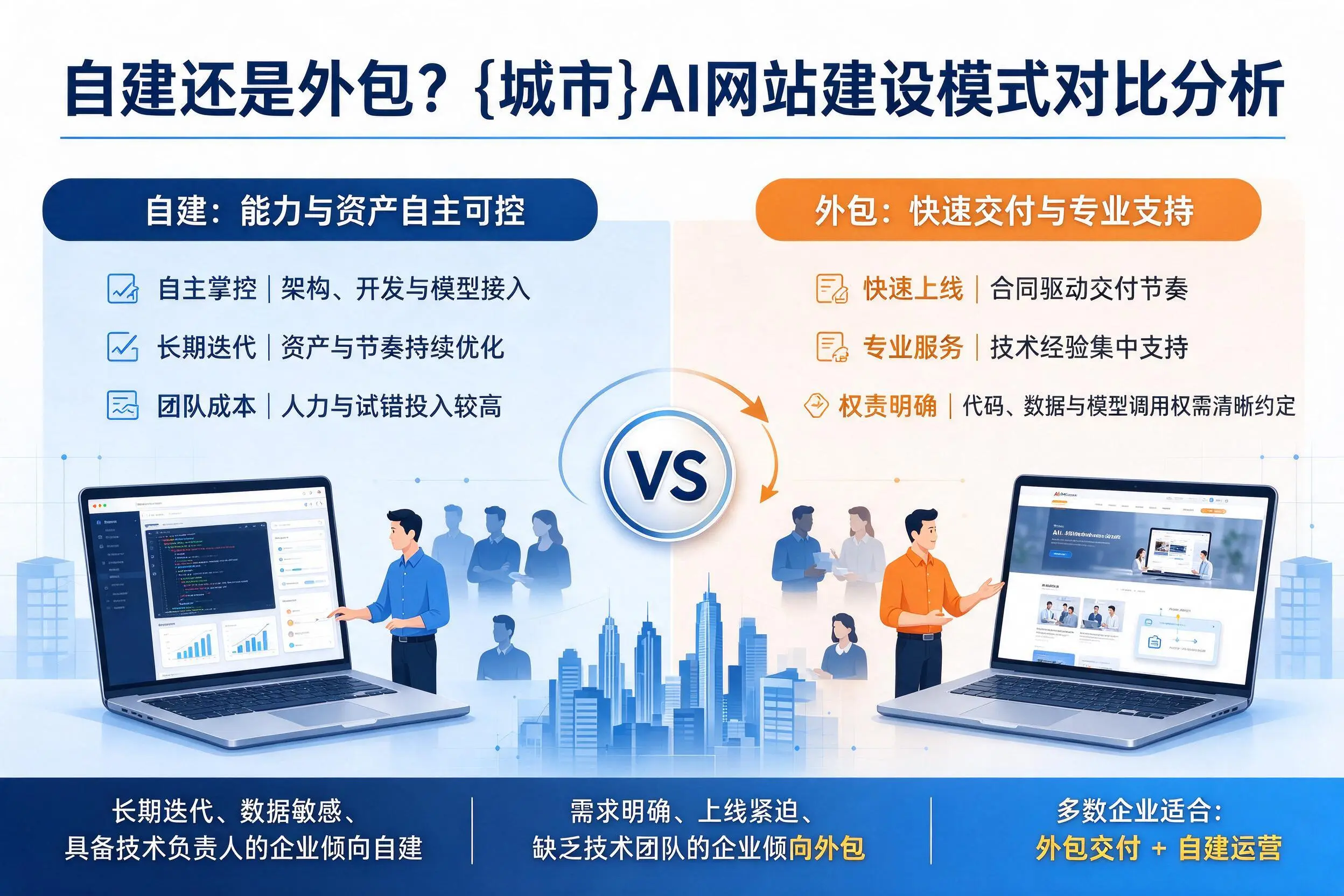 自建还是外包?黄石AI网站建设模式对比分析