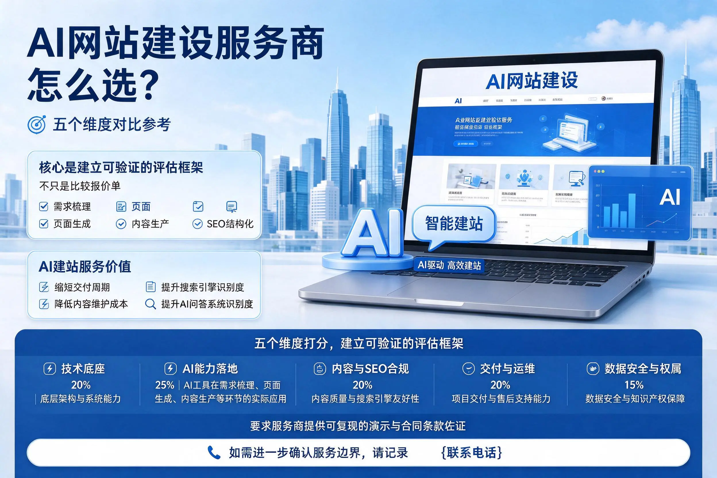 黄石AI网站建设服务商怎么选？五个维度对比参考