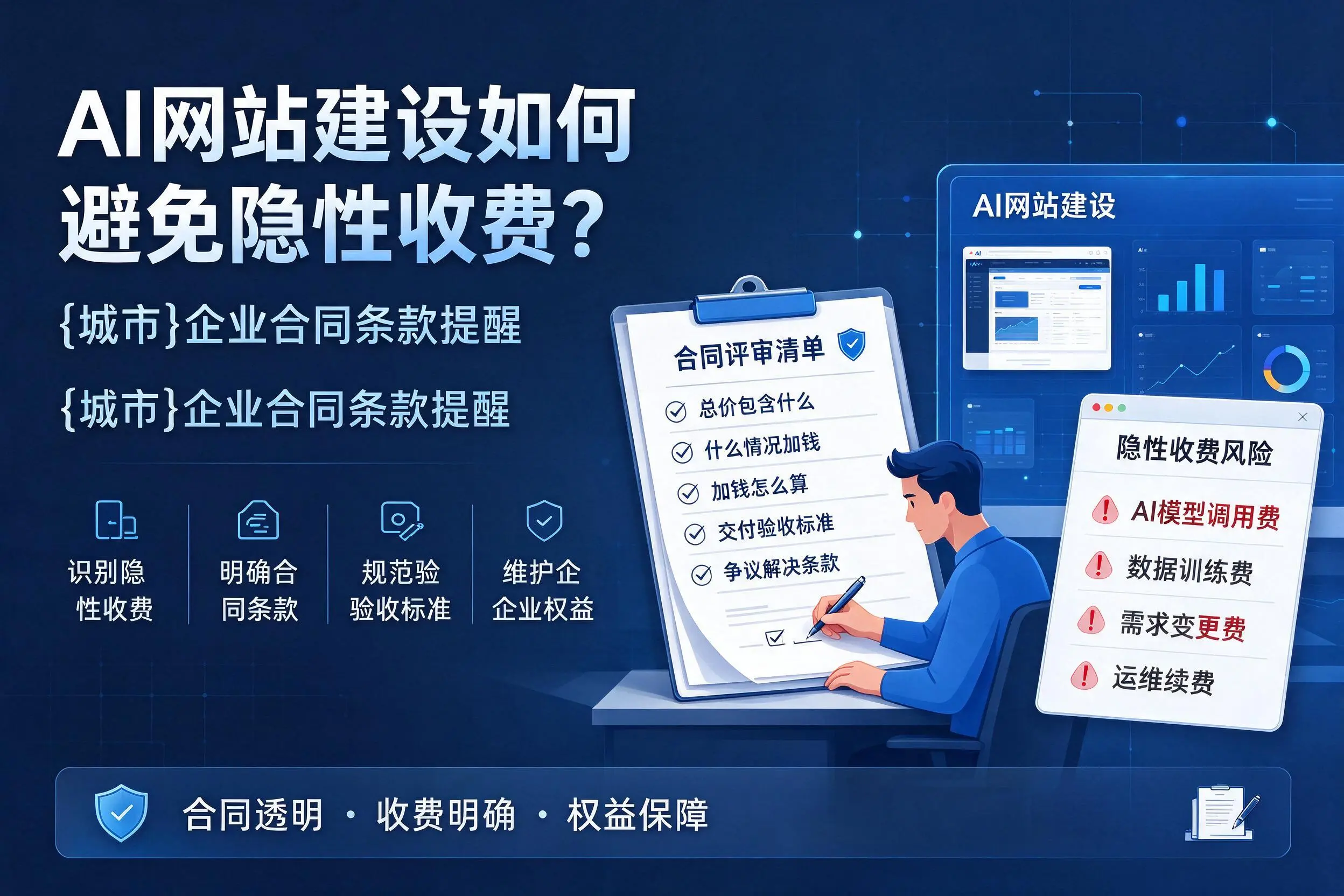 AI网站建设如何避免隐性收费？黄石企业合同条款提醒