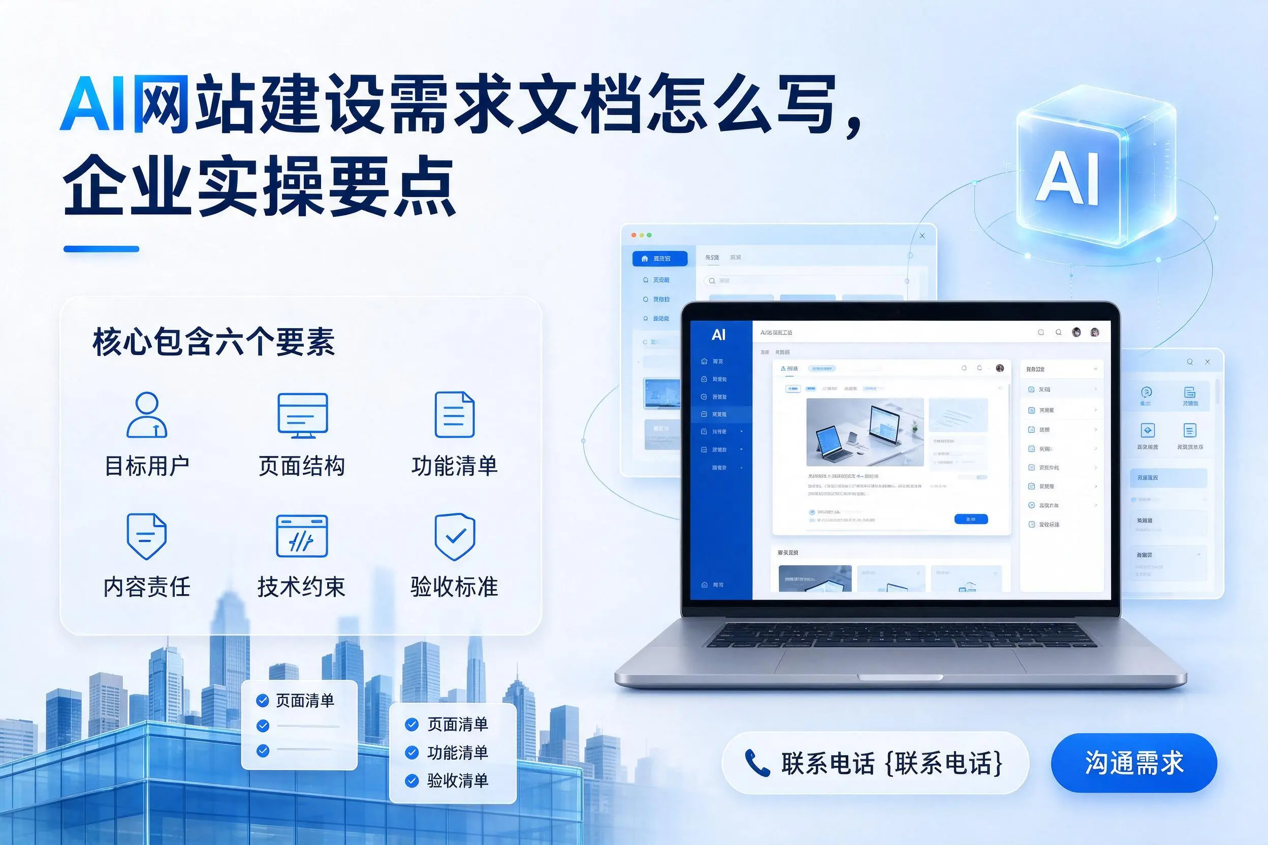 AI网站建设需求文档怎么写，黄石企业实操要点